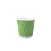 07281 Бумажный зеленый стакан гофрированный, 110 мл, 30 шт/уп