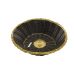 Winco PWBK--8R Хлебница круглая, 20 см , черная с золотым ободком плетеная