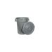Winco PTCL-44 Пластиковий сірий бак для сміття з кришкою, 165 л, 1 шт