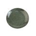 FARN 9043ST506 Круглая фарфоровая зеленая тарелка без борта, Гранит, диаметр 21 см, 1 шт