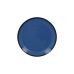 Тарелка плоская 24 см, RAK Porcelain, Lea синяя с черным ободком, LENNPR24BL