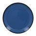 Тарелка плоская 24 см, RAK Porcelain, Lea синяя с черным ободком, LENNPR24BL