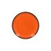 Тарелка плоская 24 см, Rak Porcelain, Lea оранжевая с черным ободком, LENNPR24OR