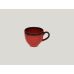 Чашка для кави 200 мл, RAK Porcelain, Lea червона з чорним обідком, LECLCU20RD