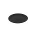 33536 Кругла керамічна чорна тарілка без борту, діаметр 215 мм, 1 шт