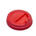 78255 Красная пластиковая крышка с поилкой к одноразовому стакану 250 мл, 50 шт/уп