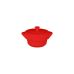Кастрюля фарфоровая 216 мл, RAK Porcelain, Chefs Fusion круглая с крышкой красная 10 см, CFRD10BR