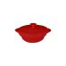 Каструля фарфорова 467 мл, RAK Porcelain, Chef's Fusion кругла з кришкою червона 16 см, CFRD16BR